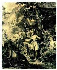 Frnelonen �Telemakoren abenturak� obraren 1734ko argitalpenerako grabatua.<br><br>